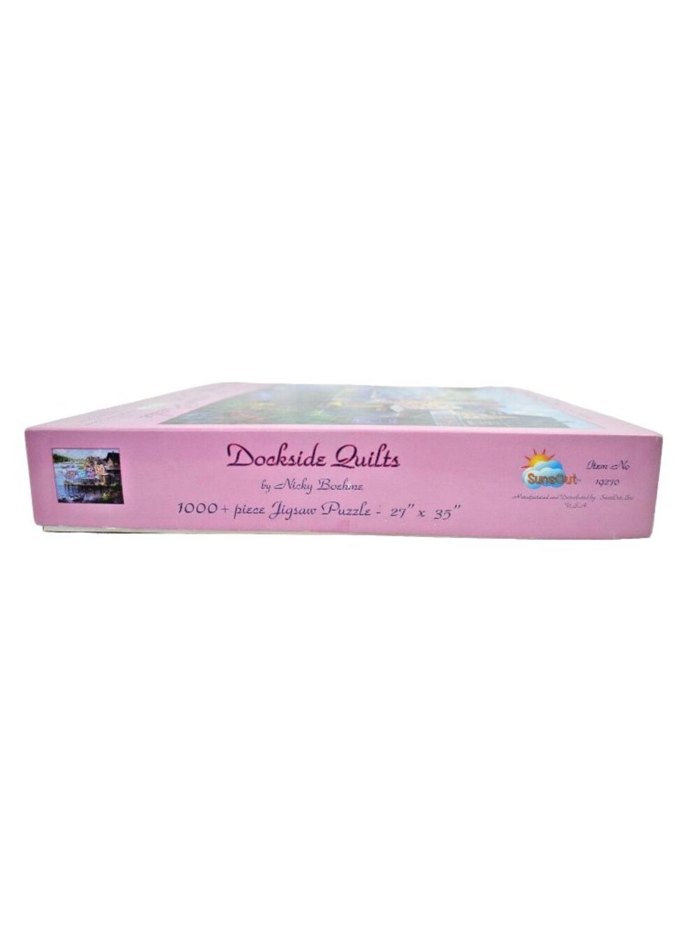 SunsOut Dockside Quilts by Nicky Boehme 1000 Piece Jigsaw Puzzle Complete - Picture 4 of 9